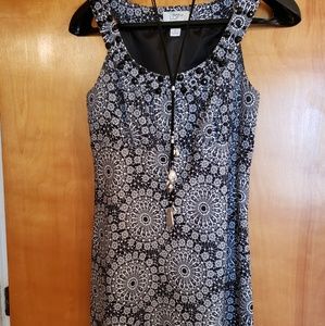 Anne Taylor Loft black jeweled neck dress size 2